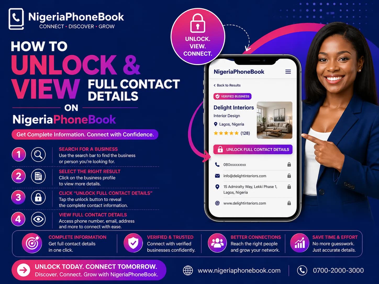 How to Unlock and View Full Contact Details
