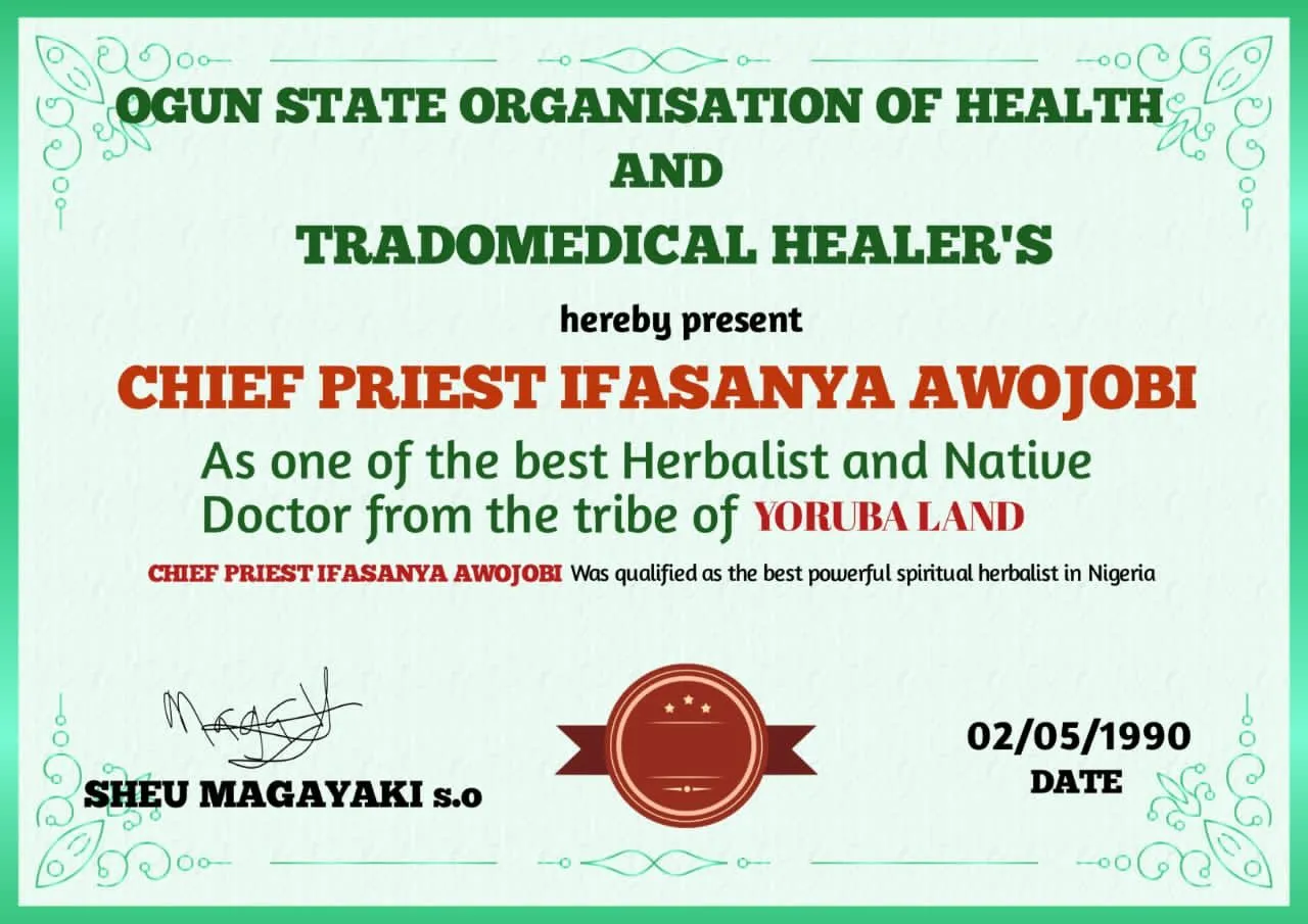 The most spiritual powerful herbalist in Nigeria 09059208421 logo