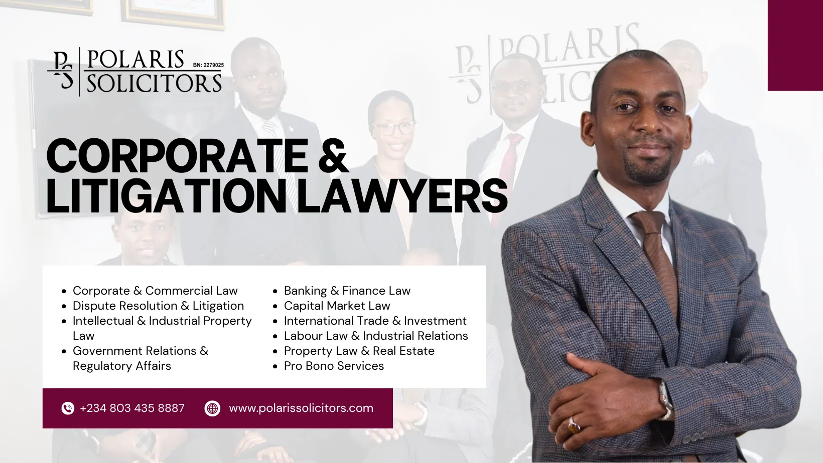 Polaris Solicitors banner