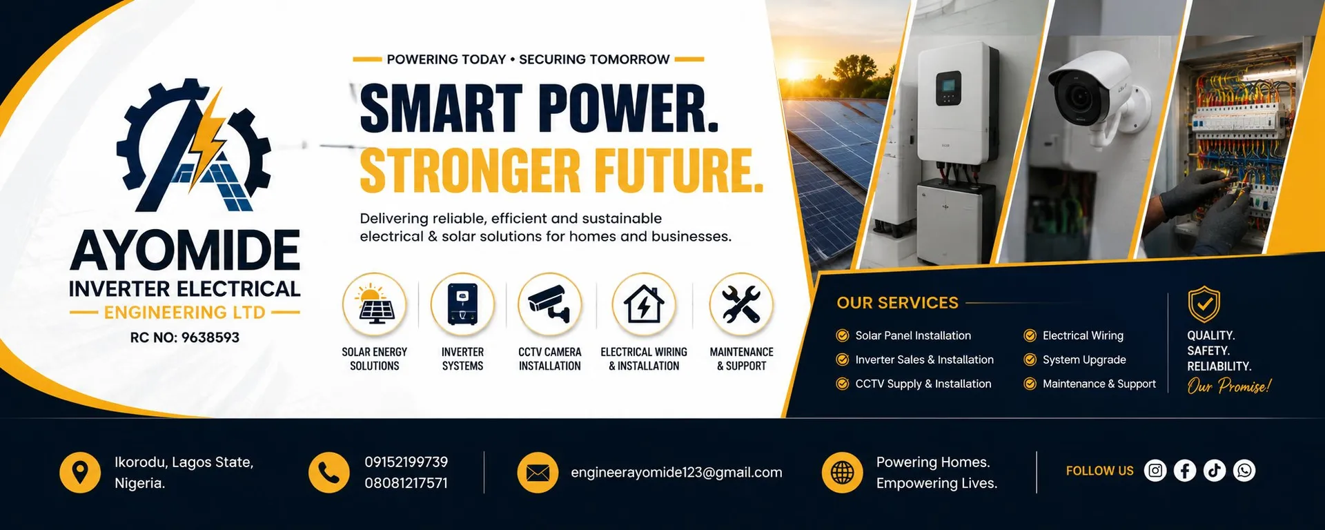 Ayomide Inverter Electrical Engineer Ltd banner
