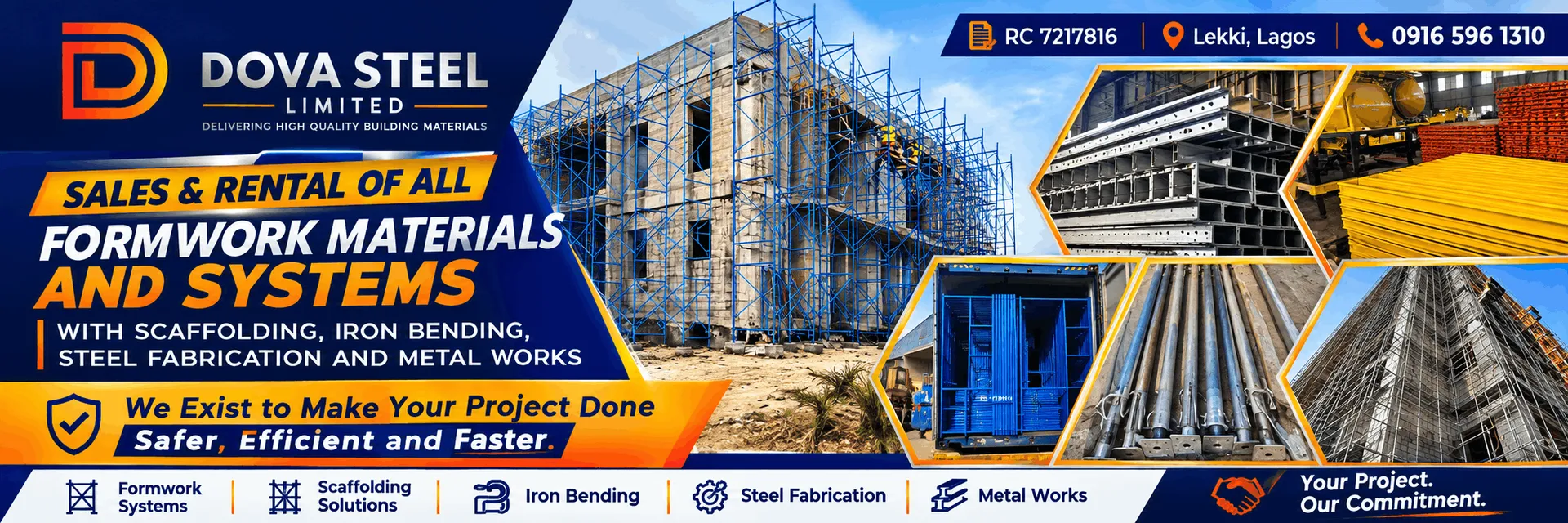 Dova formwork and scaffolding Nigeria limited banner