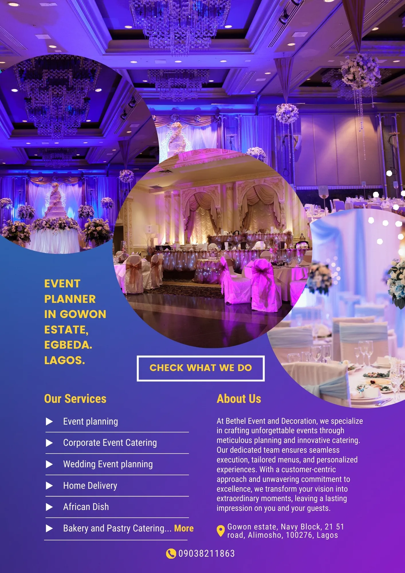 Bethel Event and Decoration l Event planner Lagos, NIgeria