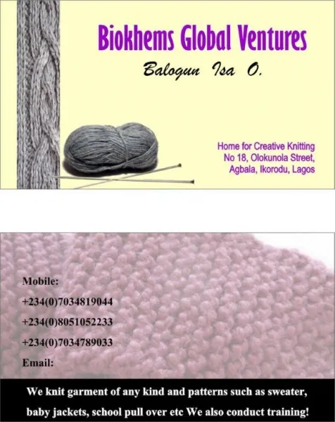 Biokhems Global Ventures(knitting and Weaving Company)