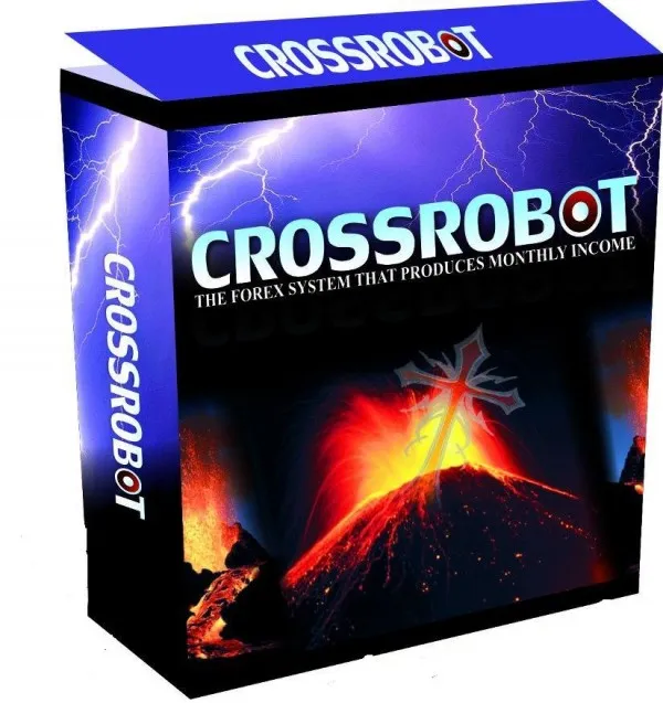 Crossrobot machine concept logo