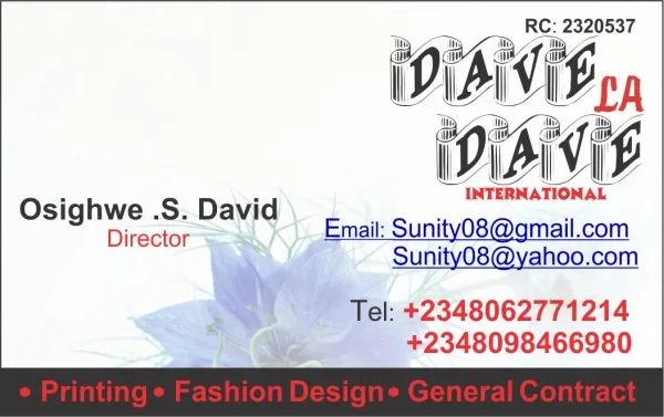 Dave La Dave Digital Printing logo