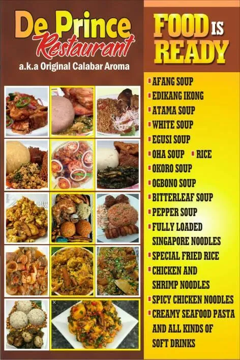 De Prince Restaurant Aka Original Calabar Aroma