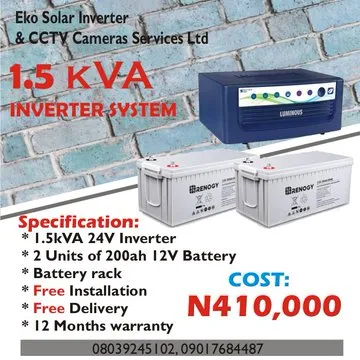 Eko Solar Inverter & CCTV Cameras Services Ltd