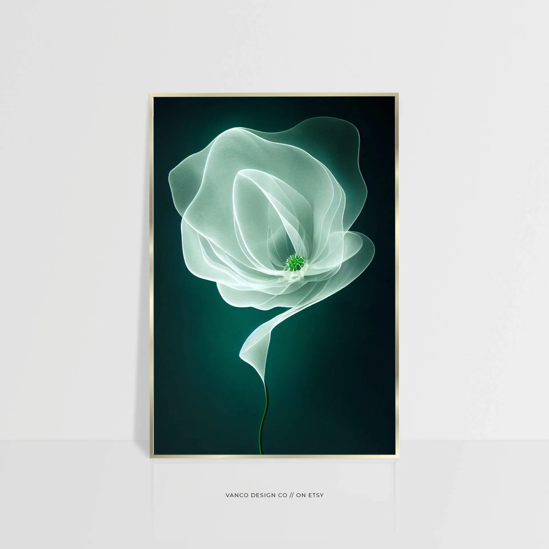 Famous Green Digital Print