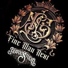 Fine Men Text Tattoo And Piercing Studio