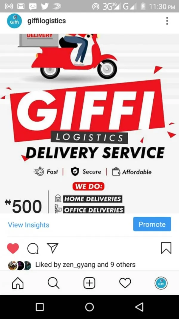 Giffi Logistics Jos