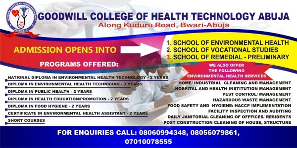 Goodwill College of Health Technology Abuja logo