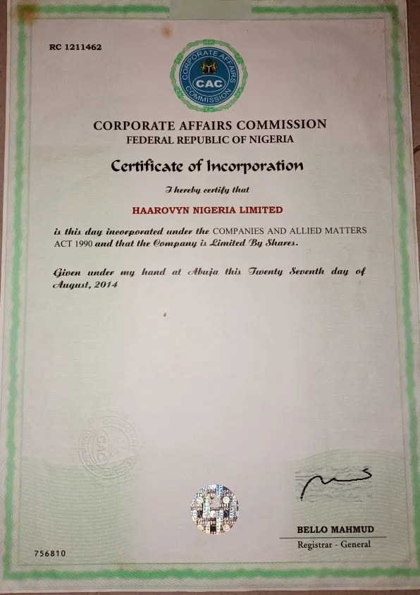 Haarovyn Nigeria Limited
