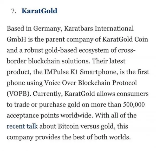 Karatbars int' Gold stack community logo