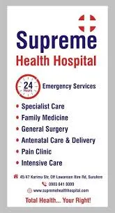 SUPREME HEALTH HOSPITAL LTD